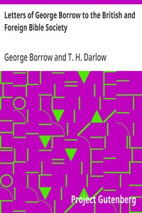 Letters of George Borrow to the British and Foreign Bible Society kapağı